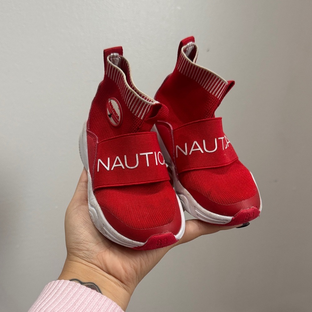 Nautica Kids Bold Red Slip-On Sneakers